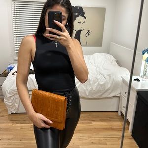 Vintage Brown Clutch Bag